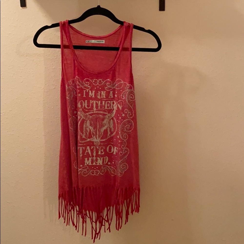 Maurices ~Southern State of Mind~ tank with fringe